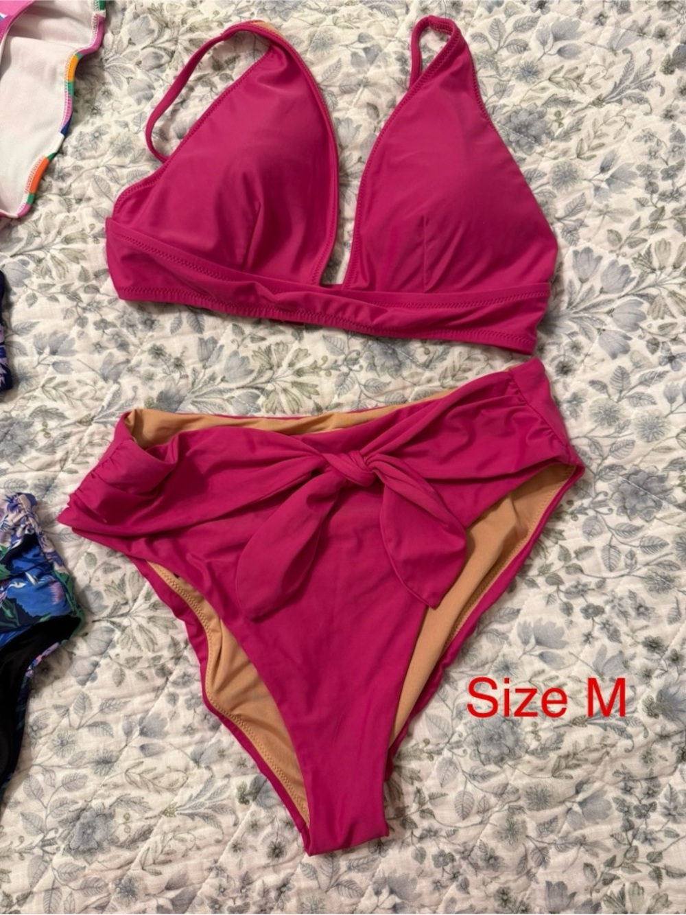 J. Crew Magenta Bikini Set